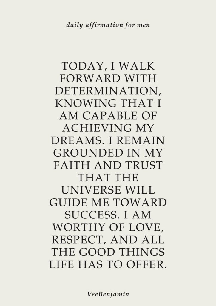 affirmation of the day for men